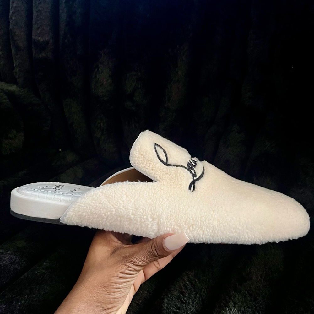 Christian Louboutin Shearling Slippers